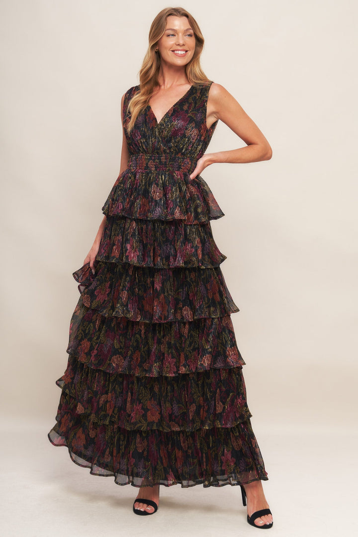 DARK ROMANCE WOVEN MAXI DRESS