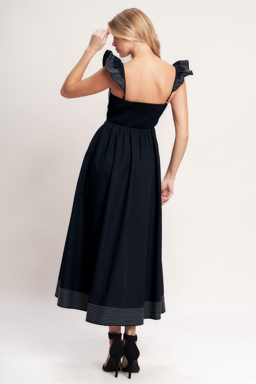 BEAUTIFULLY UNEXPECTED WOVEN MIDI DRESS