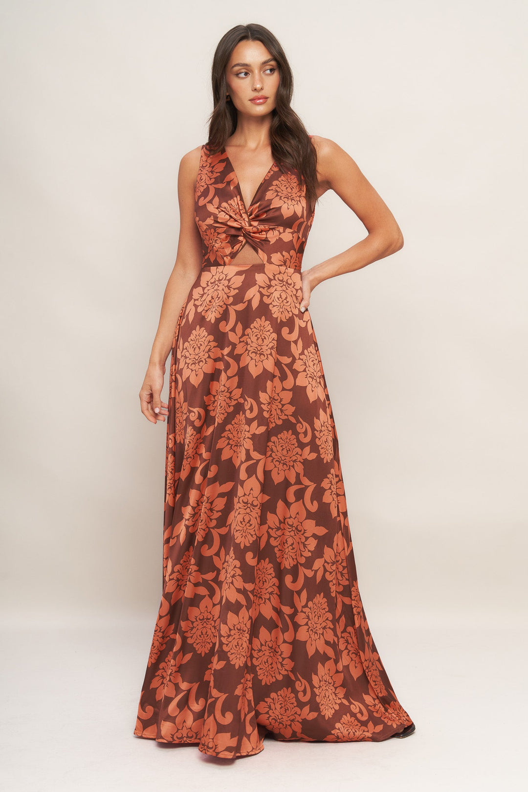 AURORA FLEUR WOVEN MAXI DRESS