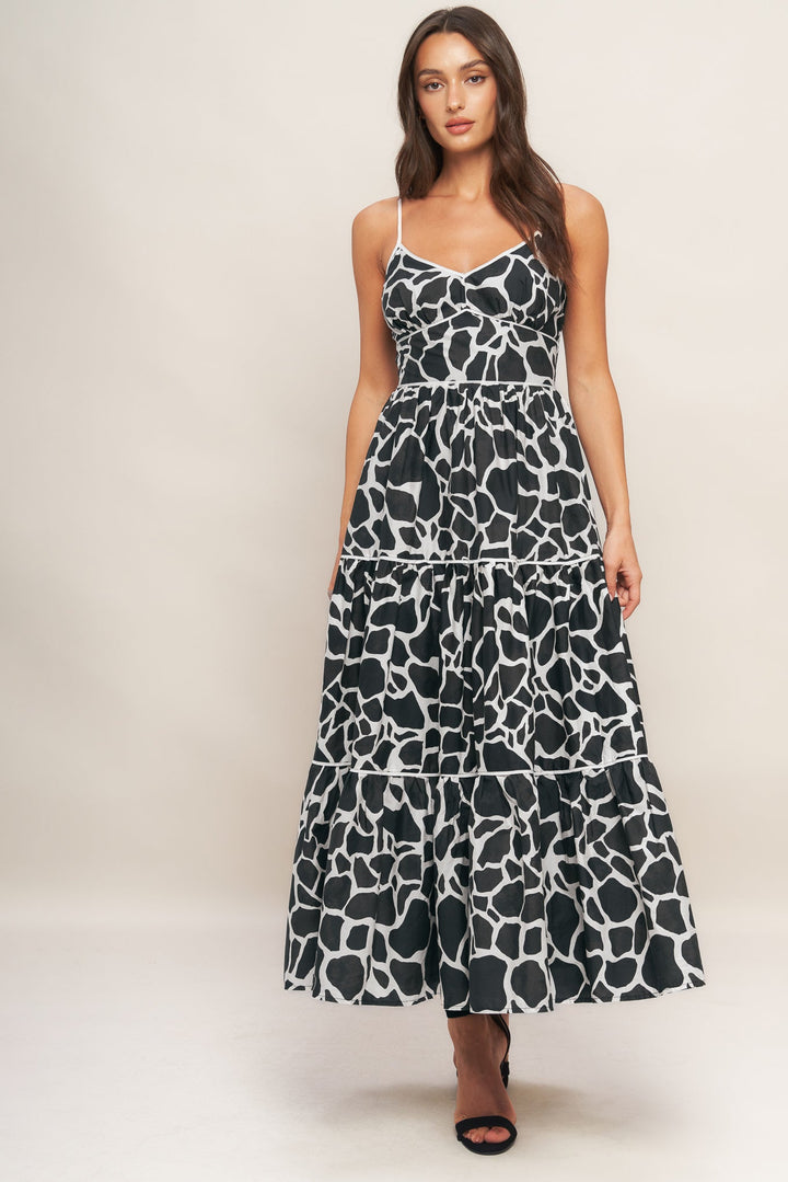 URBAN WILD WOVEN MIDI DRESS