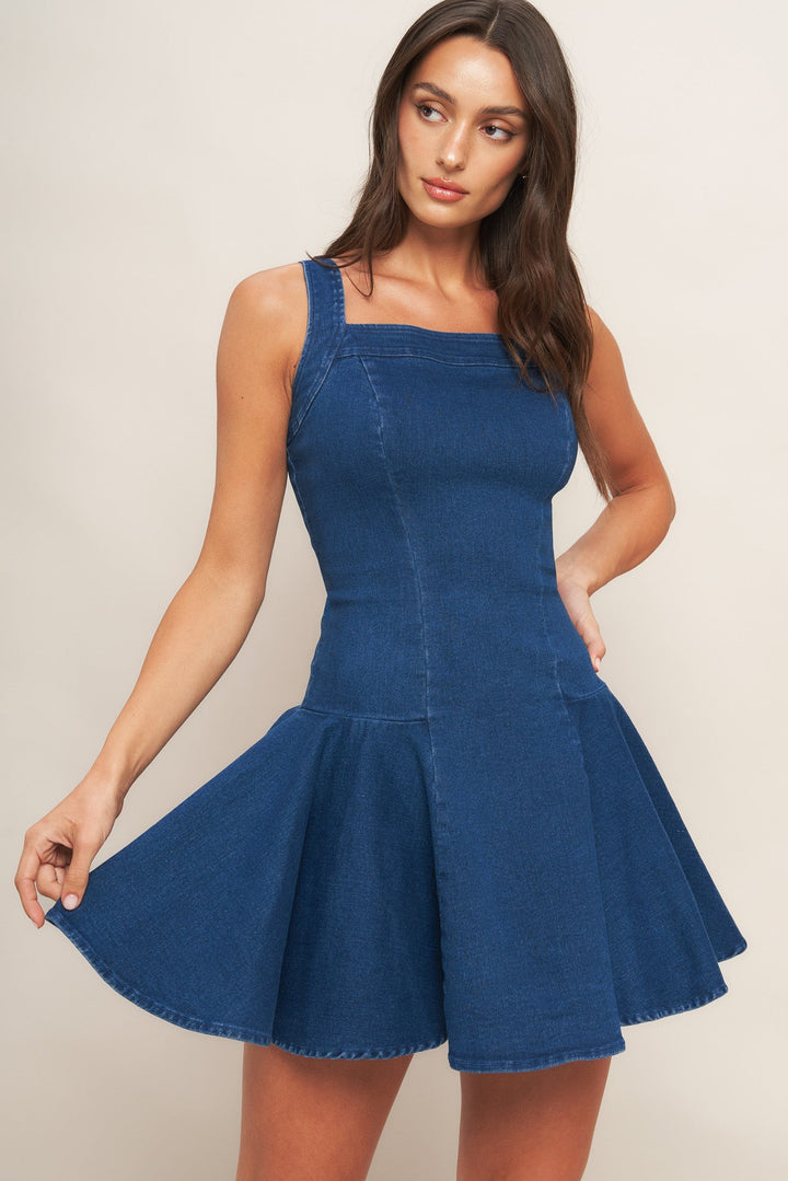 RODEO BREEZE DENIM MINI DRESS
