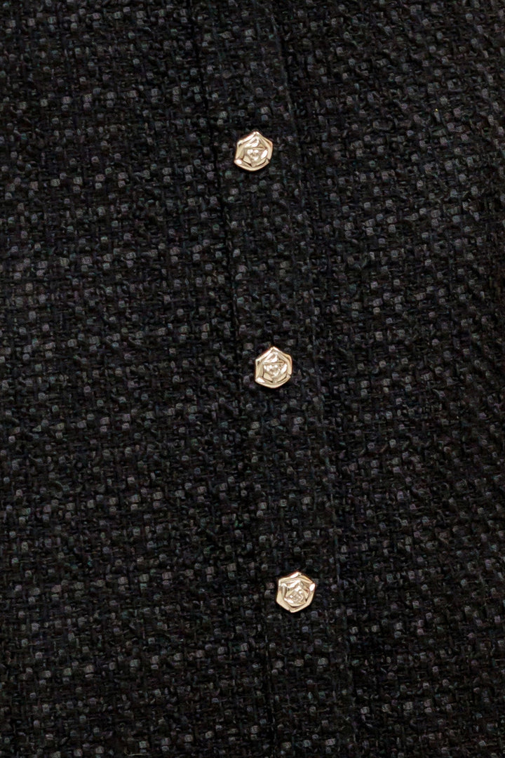 TWEED NOUVELLE WOVEN MIDI DRESS