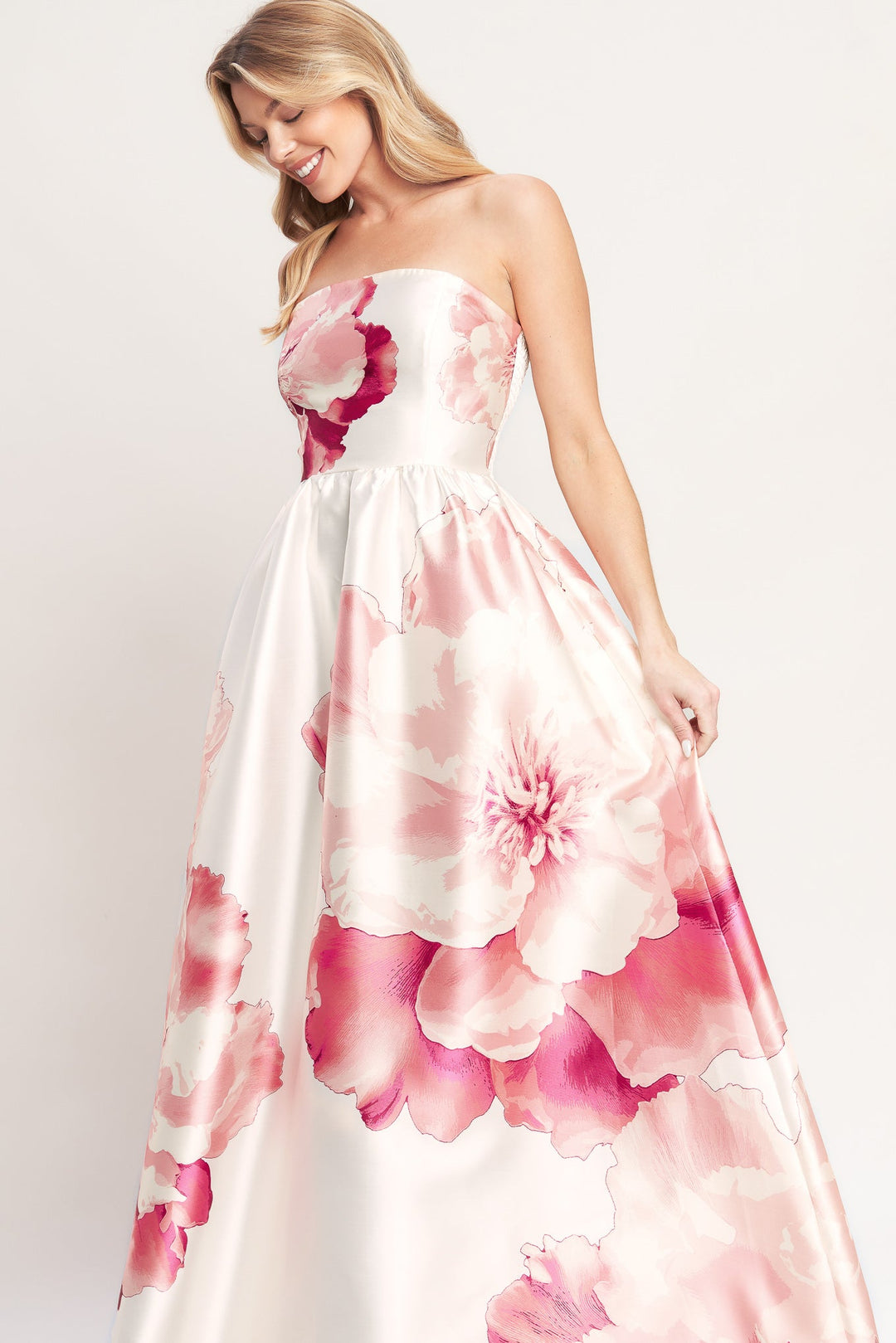 LUXE PEONY WOVEN MAXI DRESS