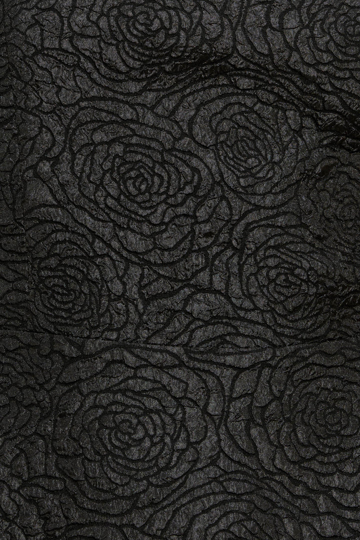 MIDNIGHT GRACE WOVEN MIDI DRESS