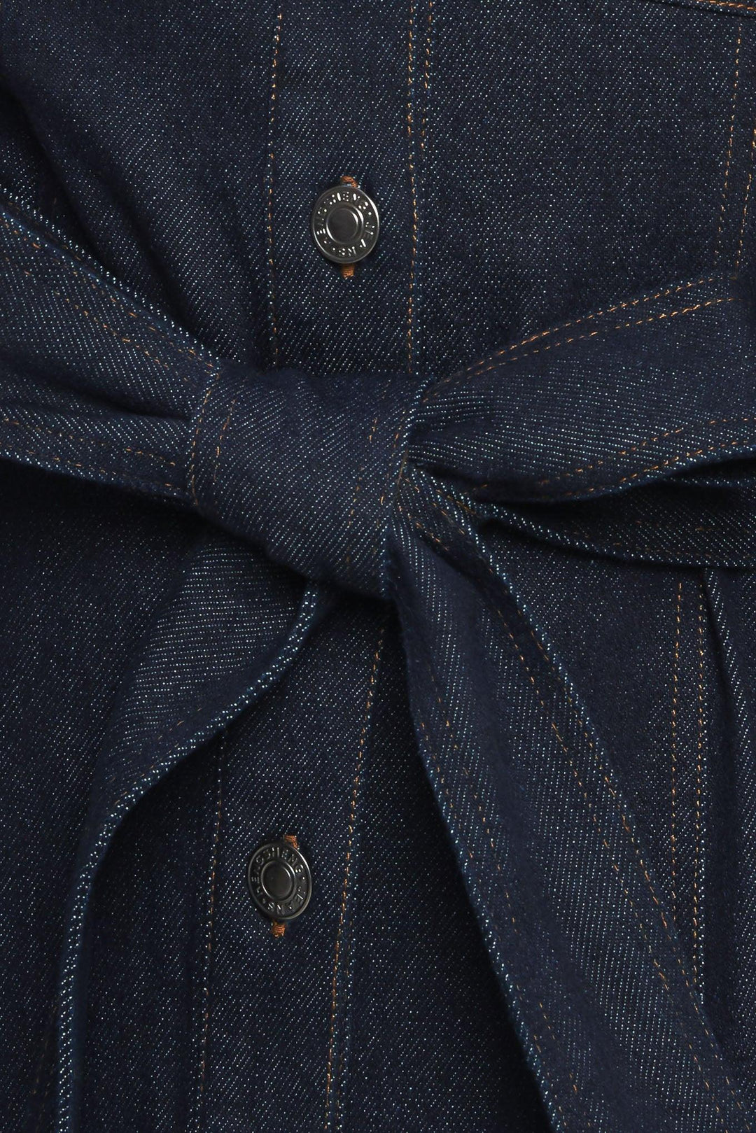 HOLIDAY DARK INDIGO DENIM MINI DRESS