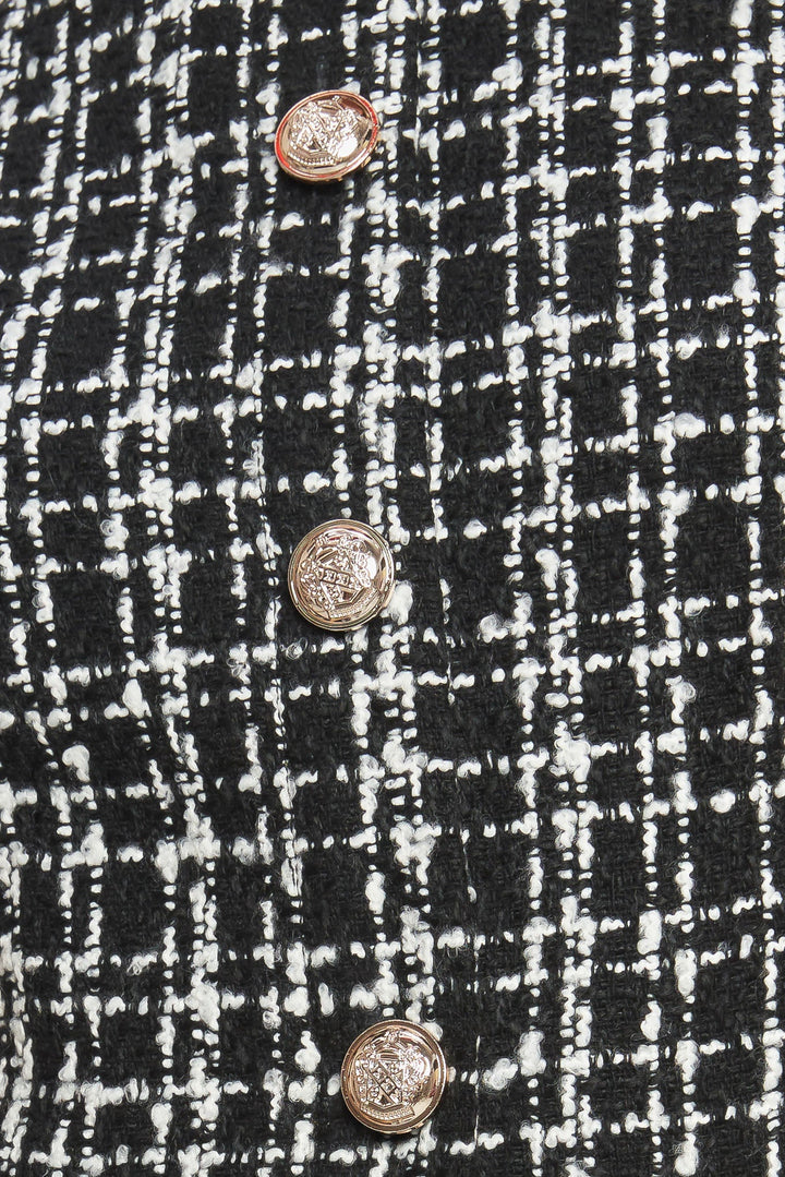 MODERN ICON TWEED WOVEN MINI DRESS