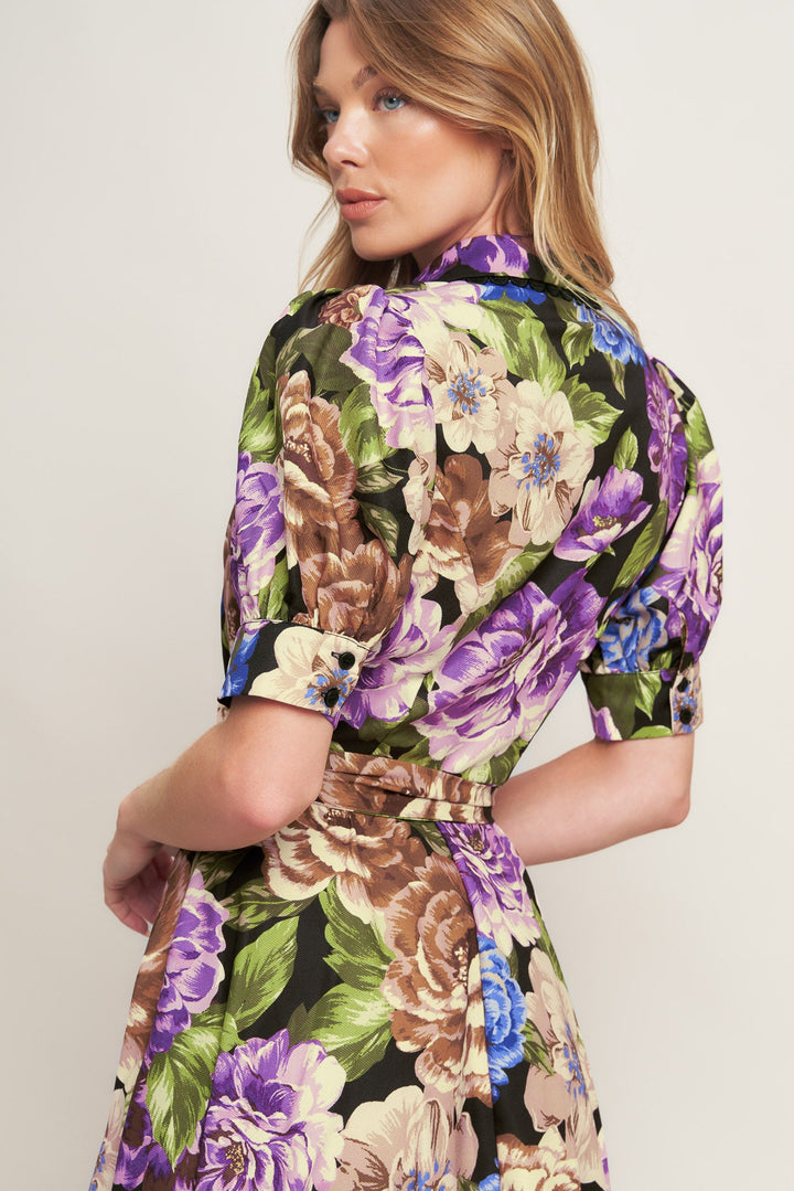 VIVID HERITAGE WOVEN MIDI DRESS