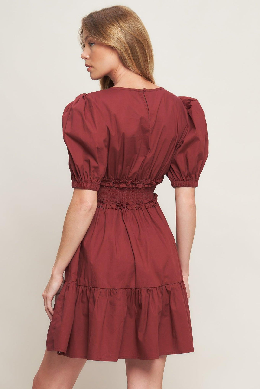 PLAYFUL CLASSIC WOVEN MINI DRESS