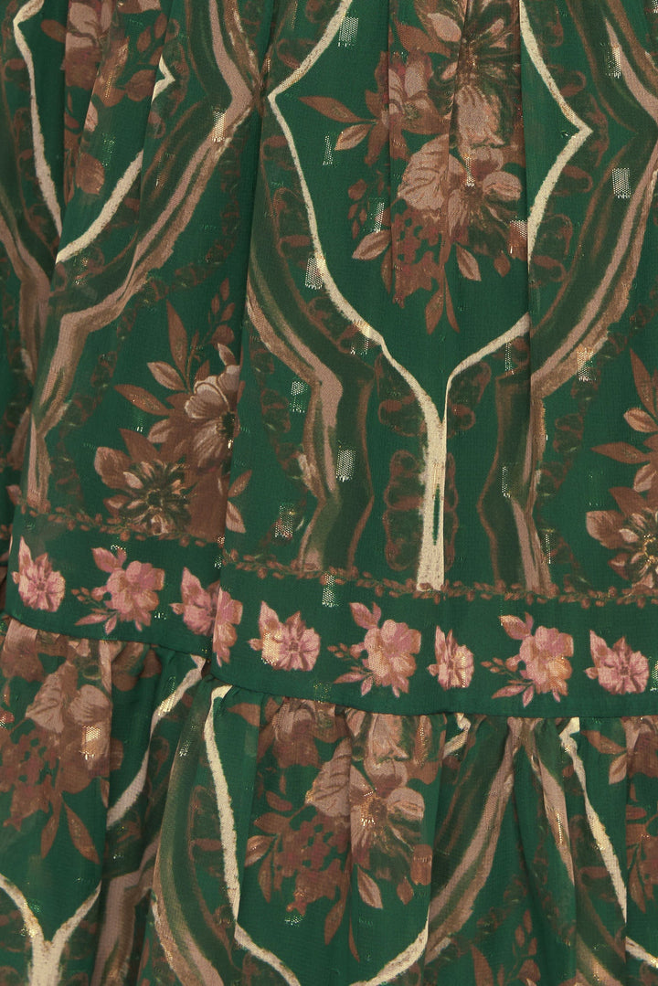 GARDEN LABYRINTH WOVEN MIDI DRESS