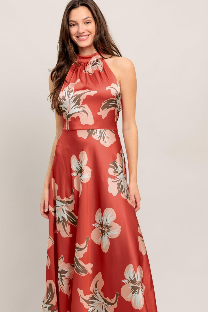 CAN’T LOOK AWAY WOVEN MIDI DRESS