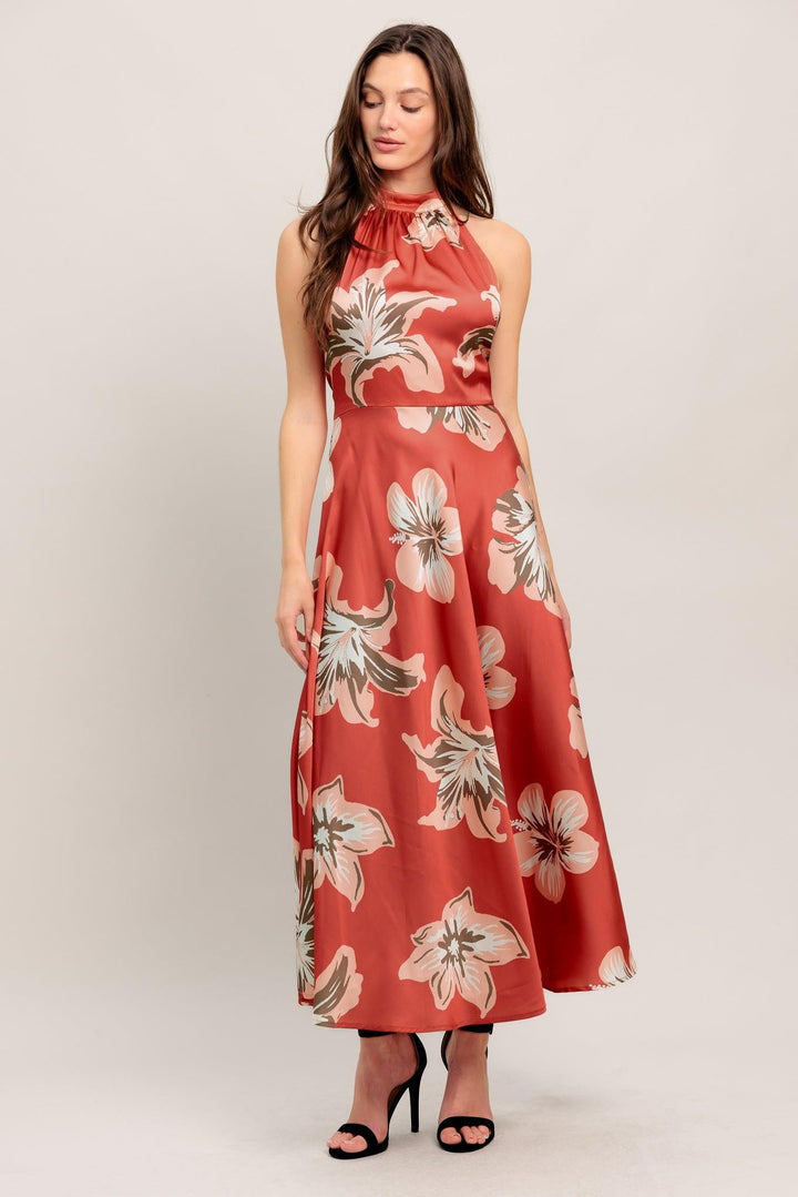 CAN’T LOOK AWAY WOVEN MIDI DRESS