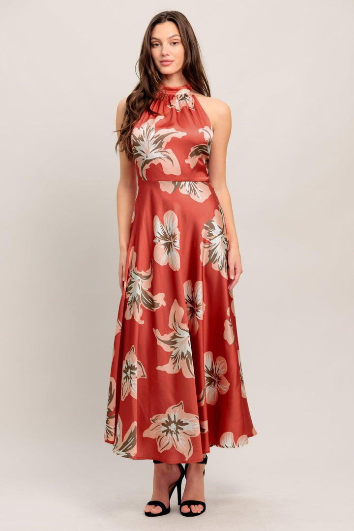 CAN’T LOOK AWAY WOVEN MIDI DRESS
