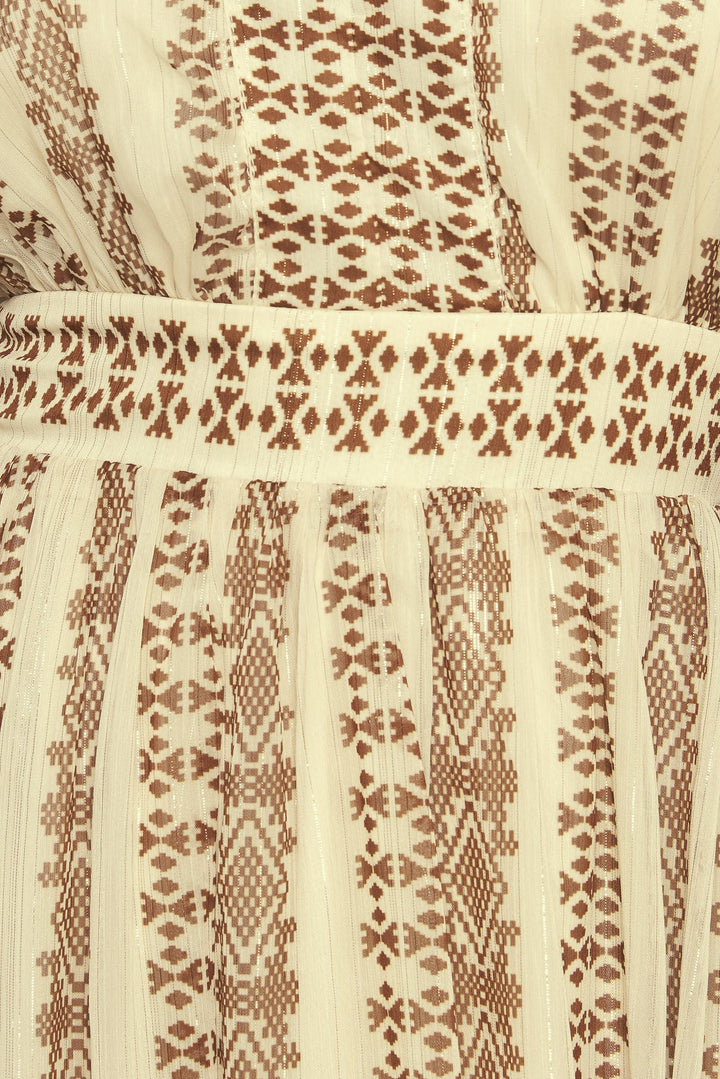 TRIBAL WHISPER WOVEN MIDI DRESS