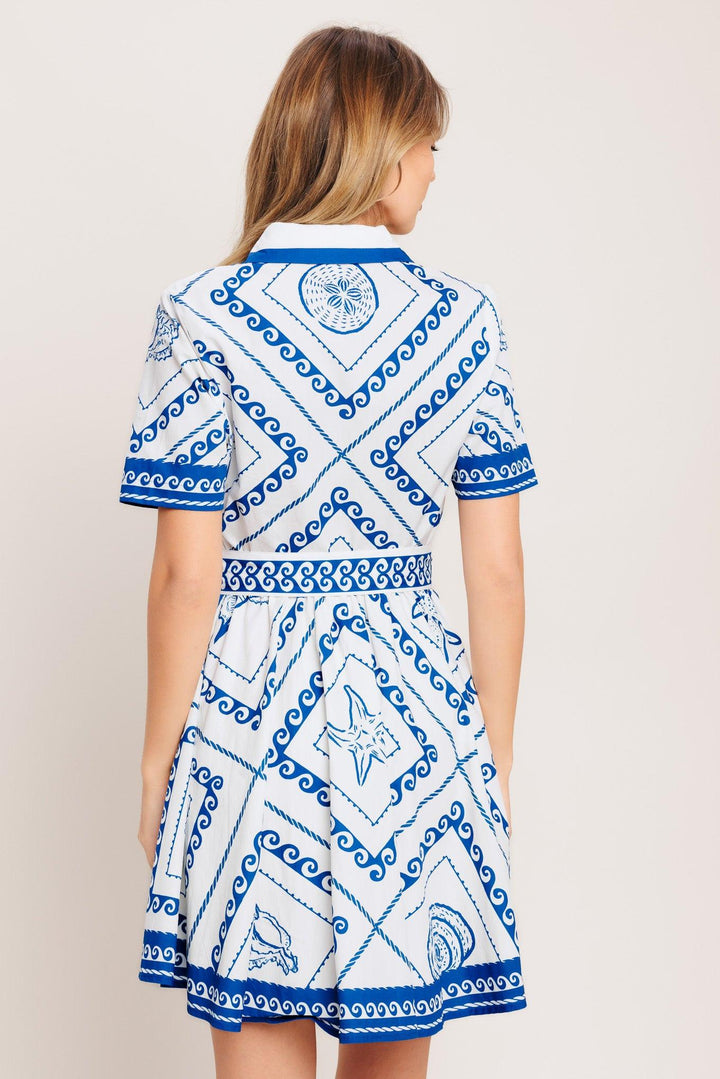 ISLAND POLISH WOVEN MINI DRESS