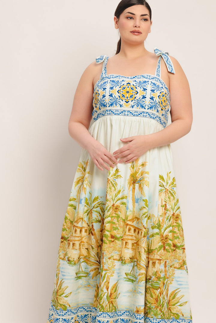 POSTCARD PERFECT WOVEN MAXI DRESS