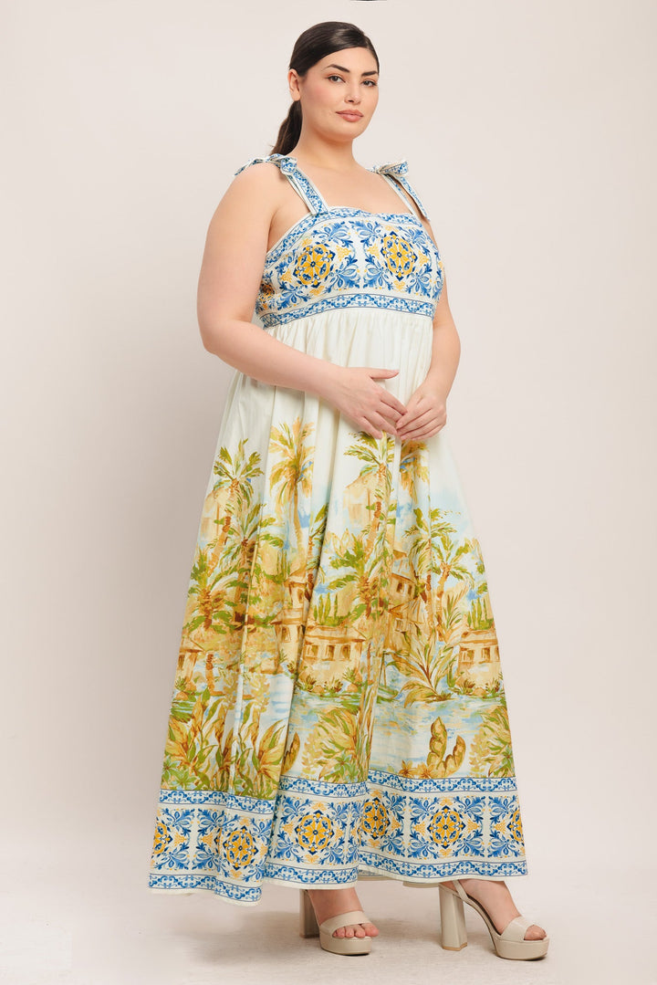 POSTCARD PERFECT WOVEN MAXI DRESS