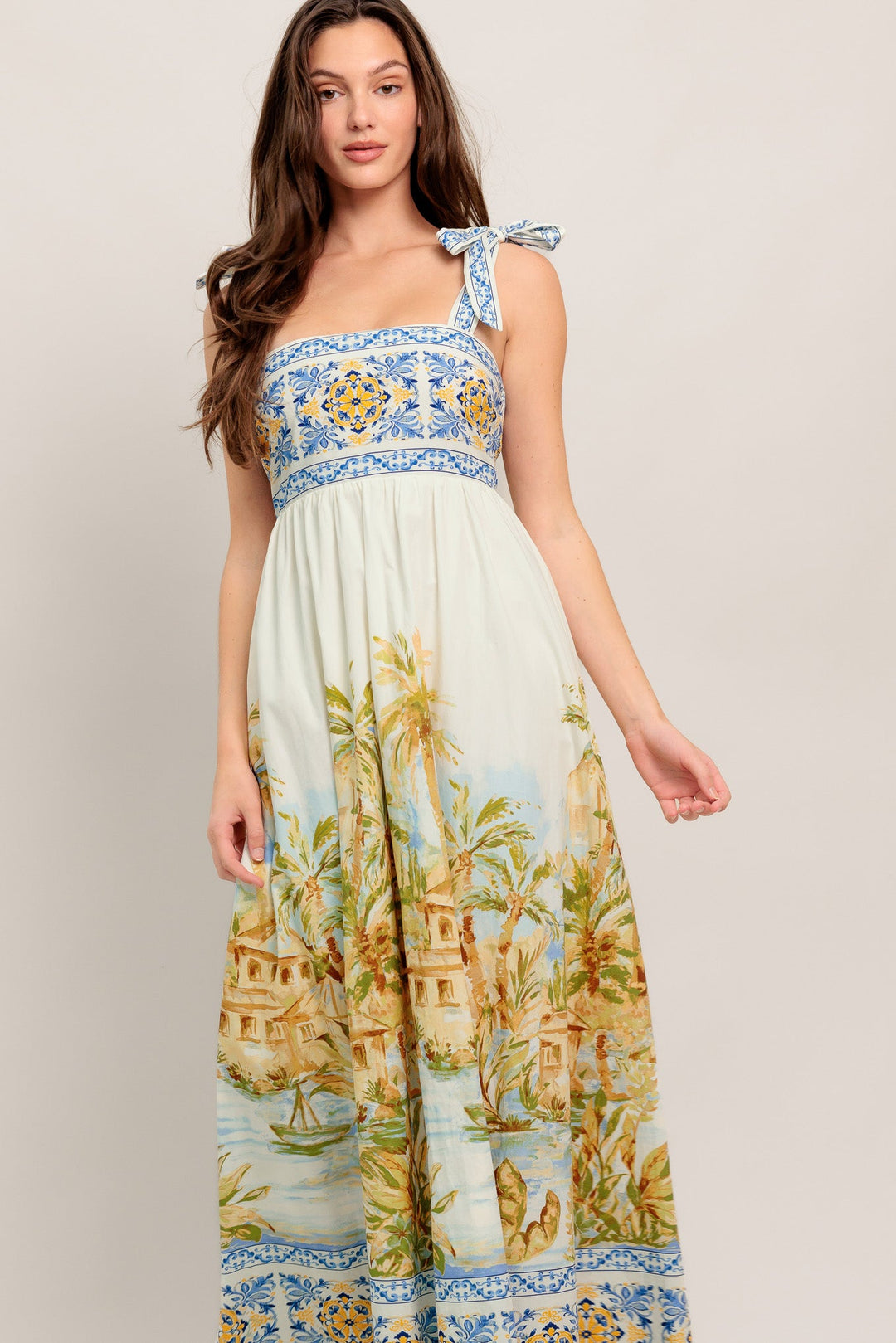 POSTCARD PERFECT WOVEN MAXI DRESS