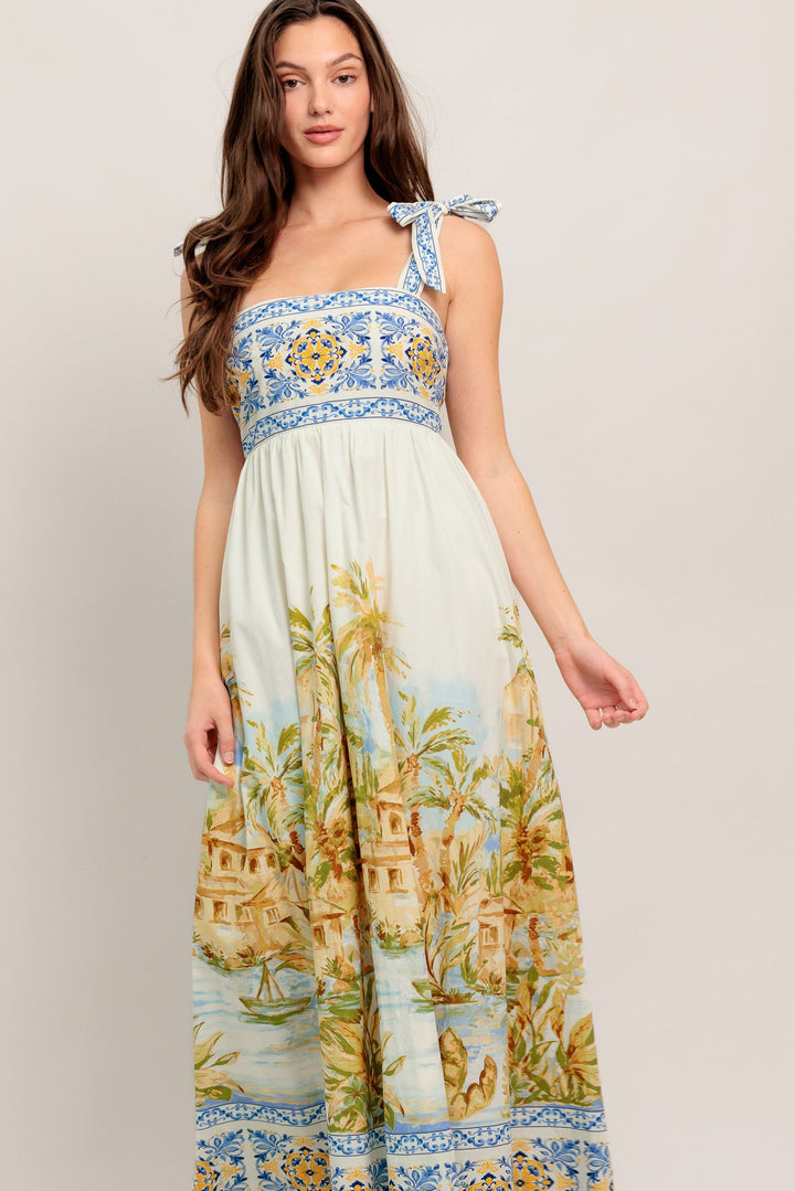 POSTCARD PERFECT WOVEN MAXI DRESS