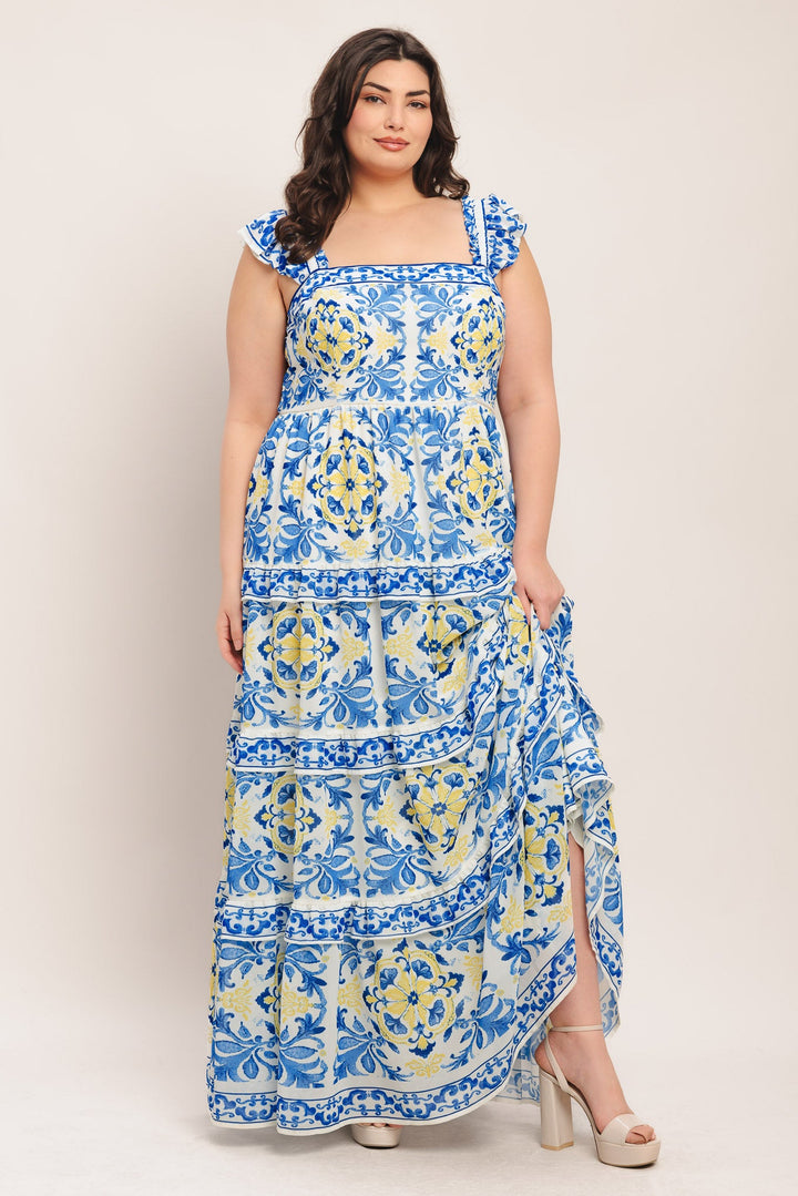 SALTY AIR SWEETHEART WOVEN MAXI DRESS