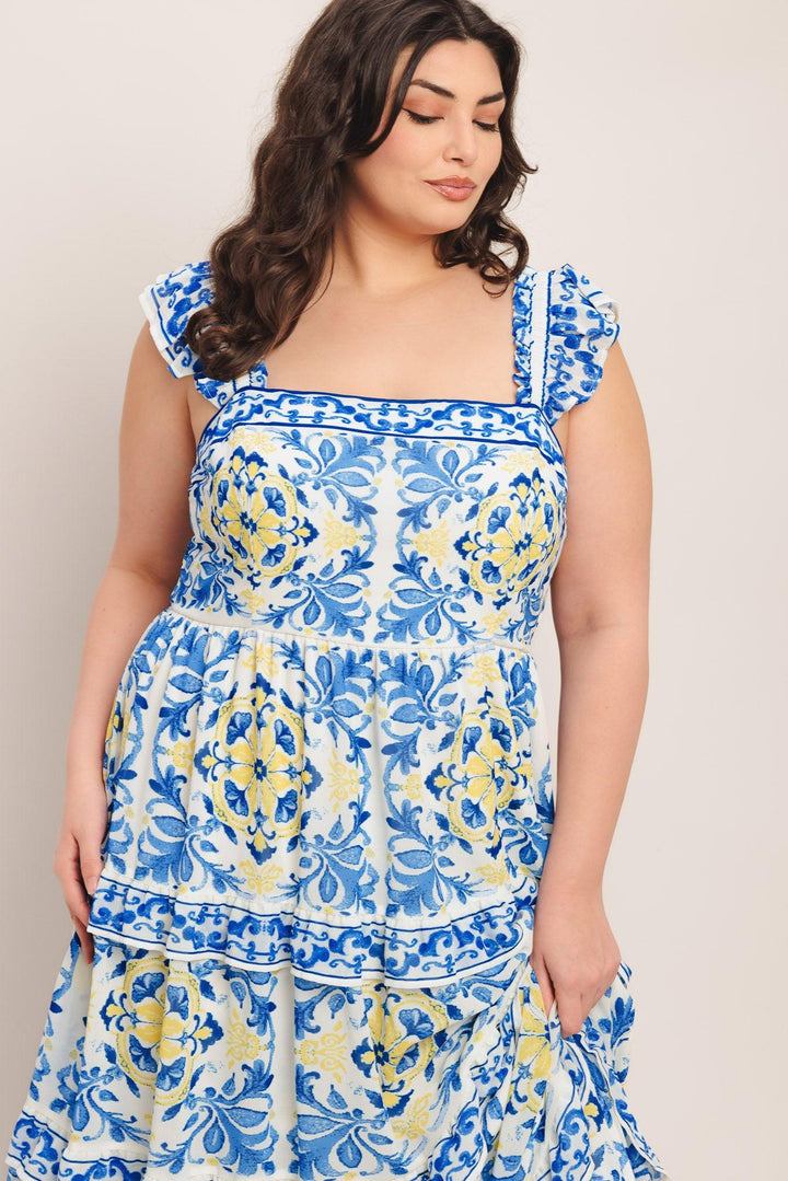 SALTY AIR SWEETHEART WOVEN MAXI DRESS