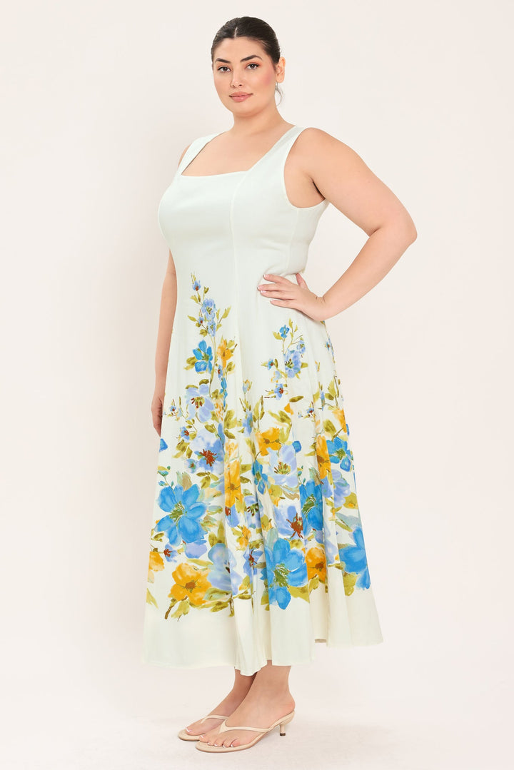 DREAMING OF THE COAST WOVEN MIDI DRESS