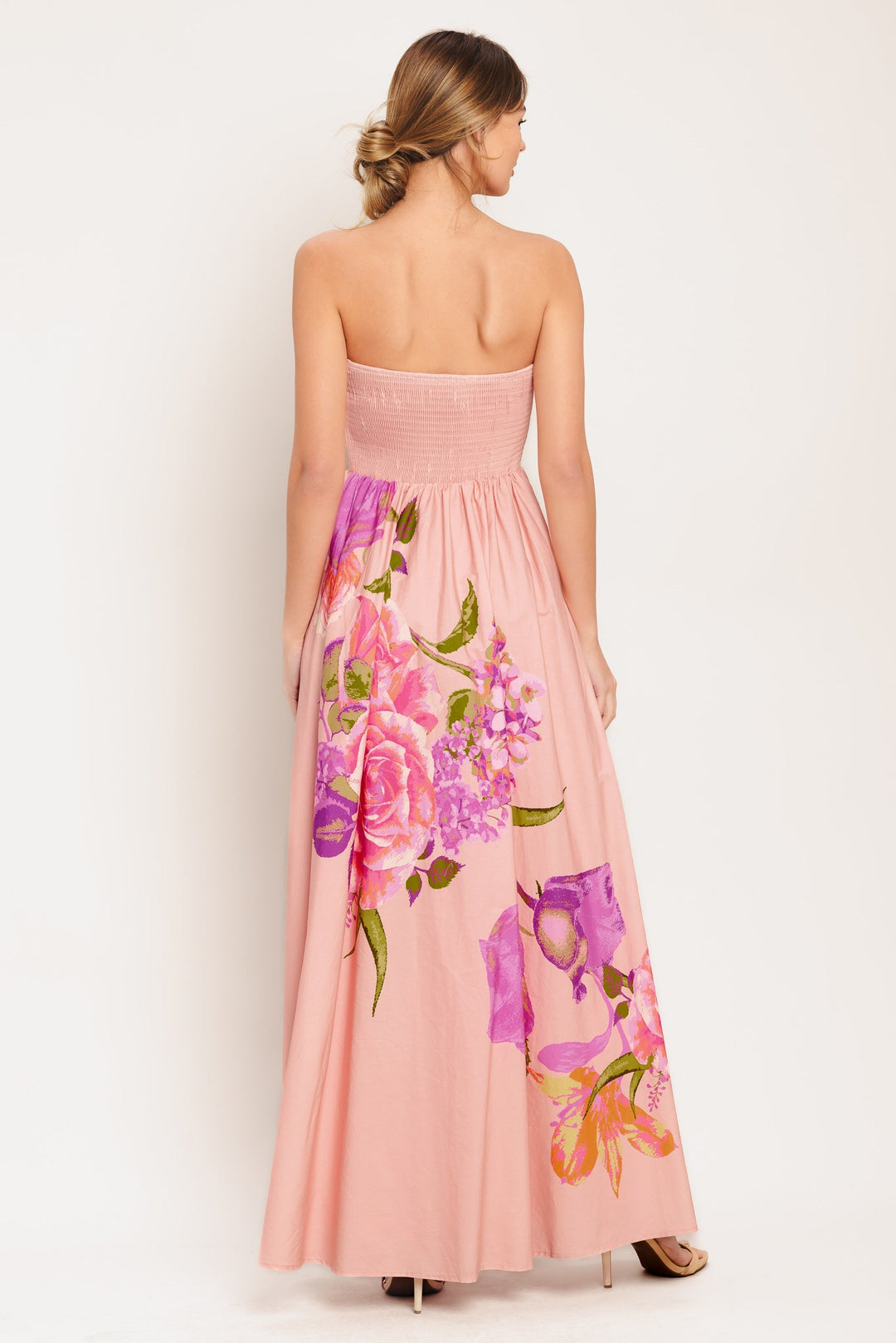 ROSE SERENADE WOVEN MAXI DRESS