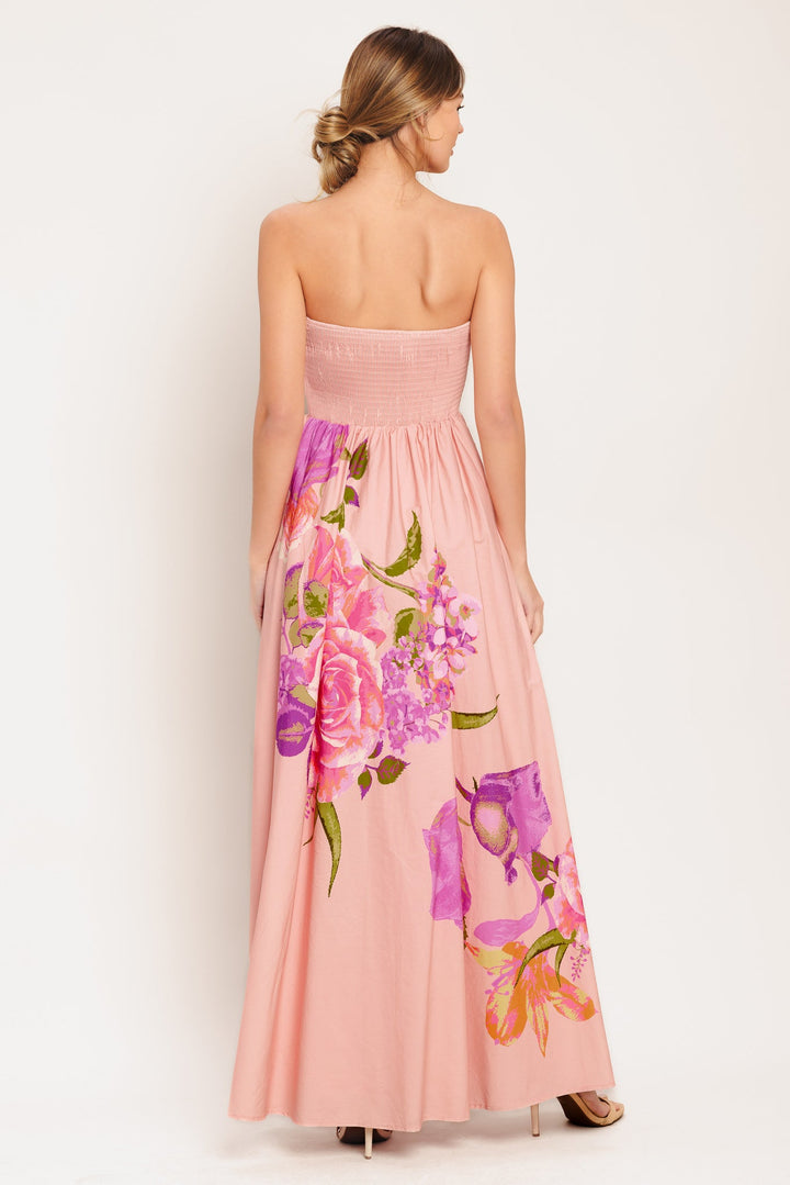 ROSE SERENADE WOVEN MAXI DRESS