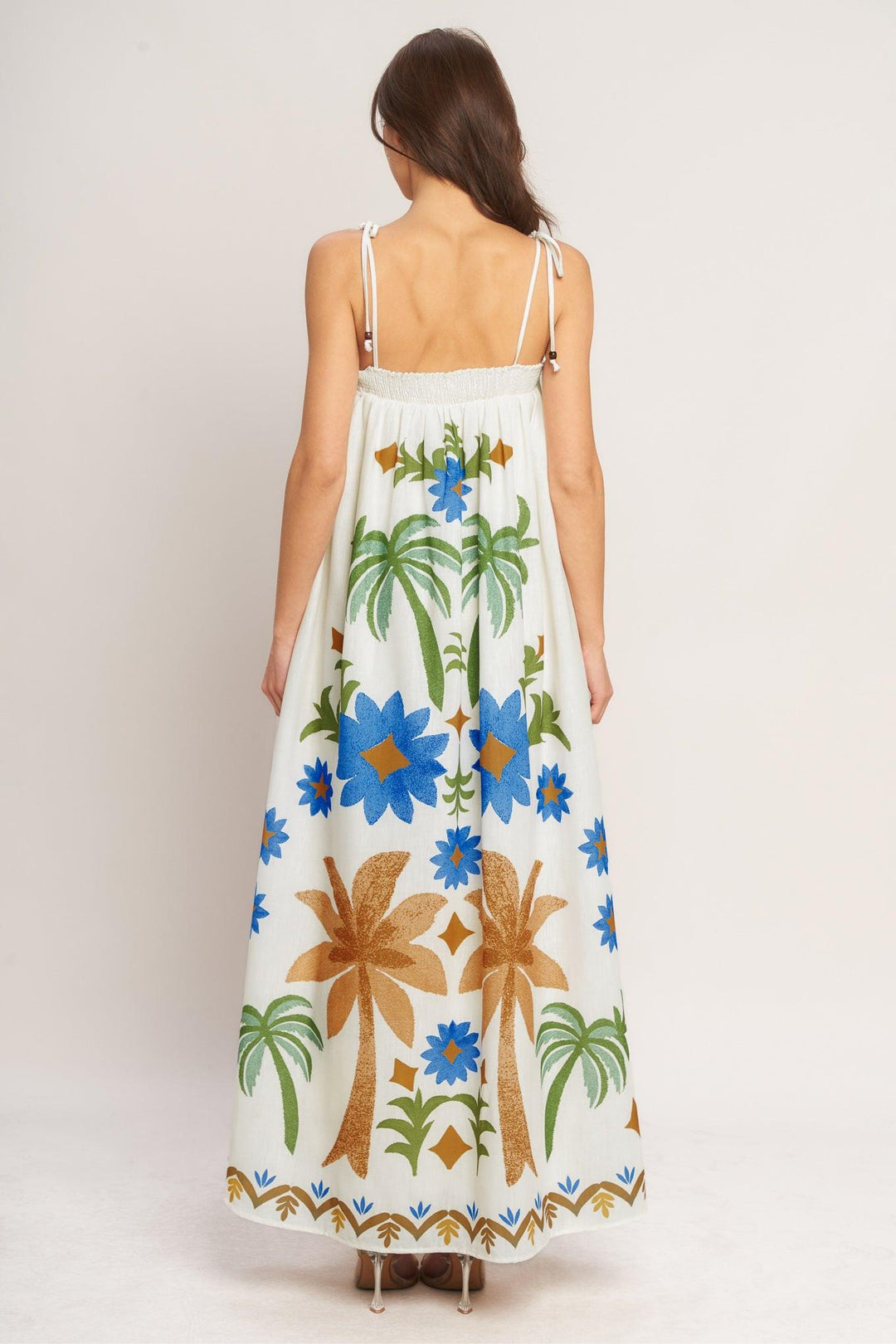 TROPIC ARTE FLOW WOVEN MAXI DRESS