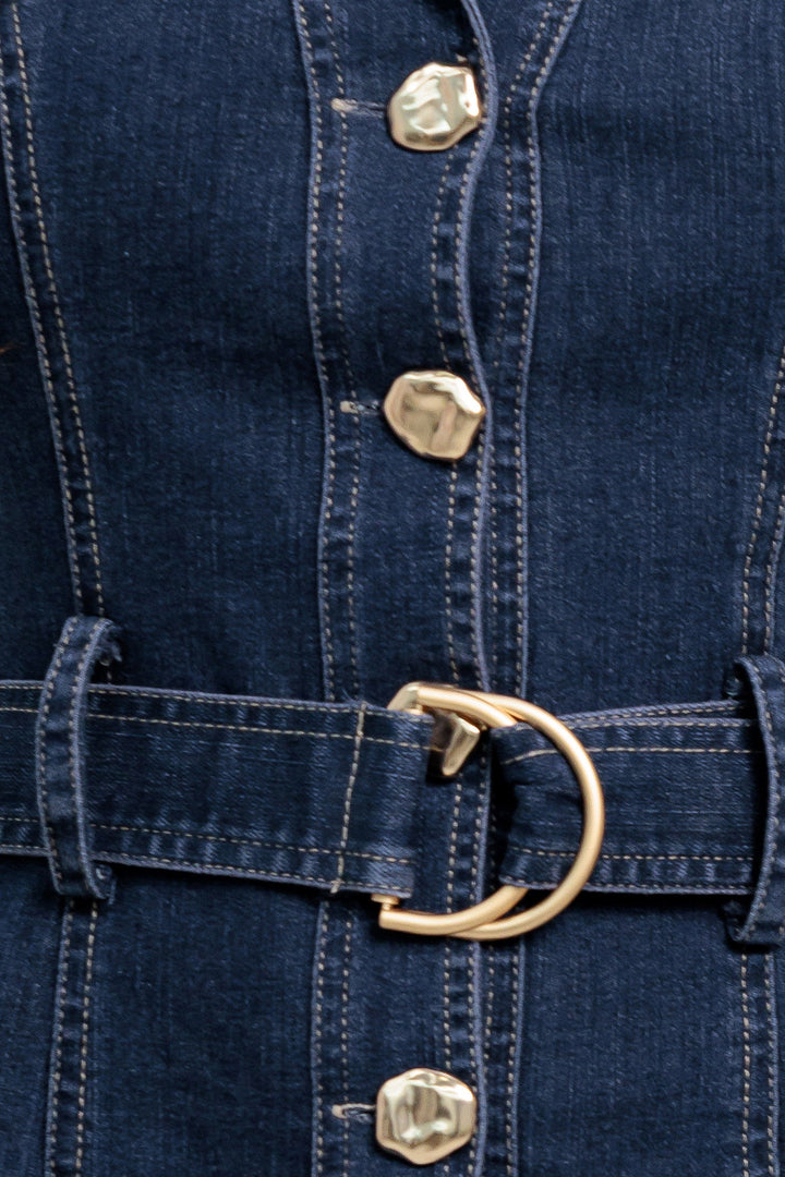 MADE TO FLATTER DENIM MINI DRESS