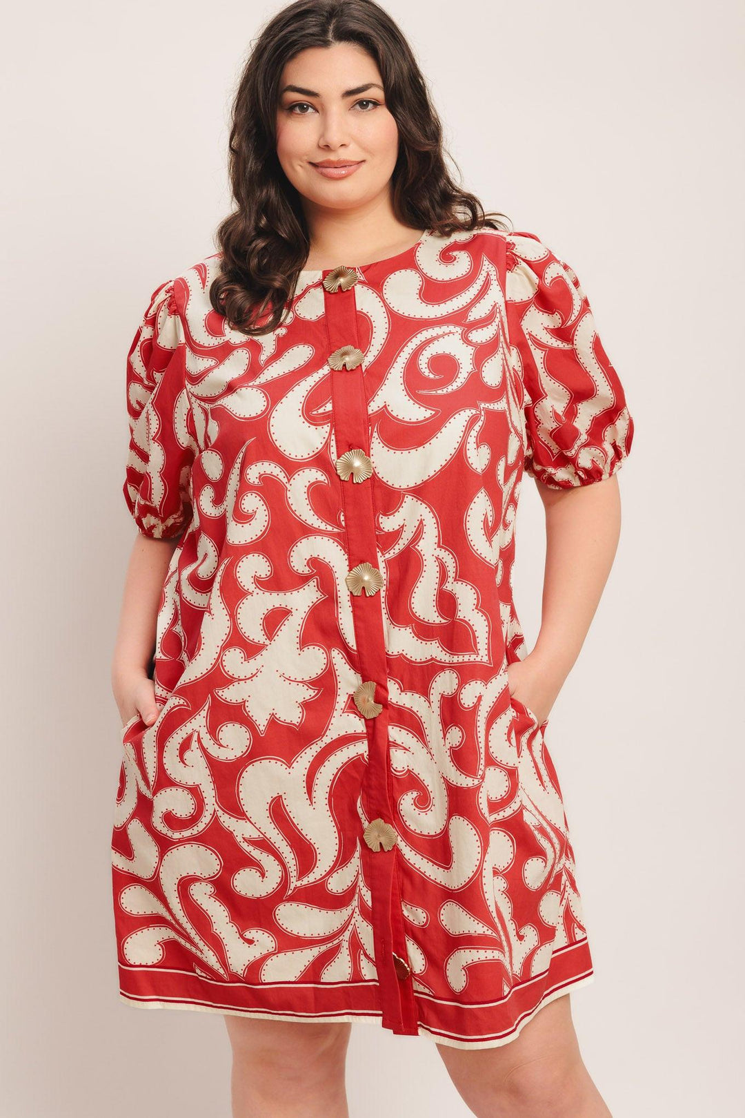 STRAIGHT &amp; STRONG WOVEN MINI DRESS
