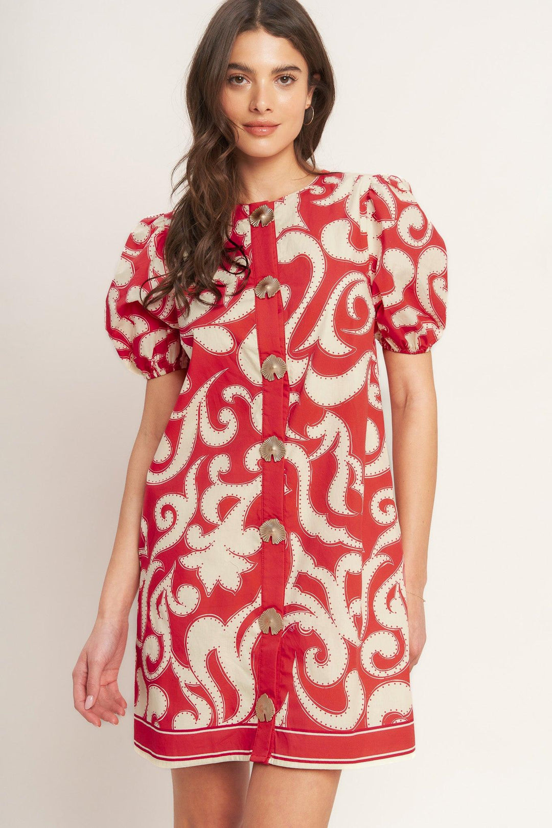 STRAIGHT &amp; STRONG WOVEN MINI DRESS