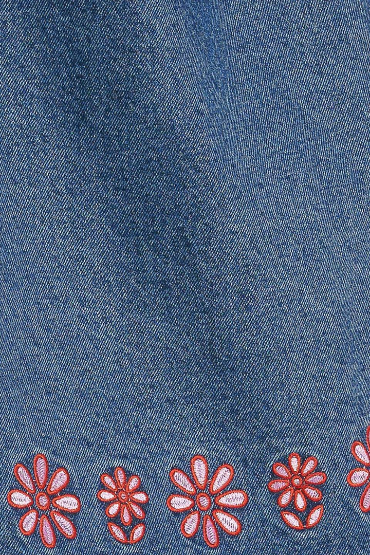 ARTISAN-INSPIRED DENIM MINI SHIFT DRESS