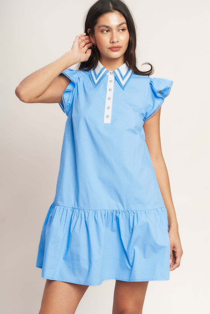 SWEET DAYS WOVEN MINI DRESS