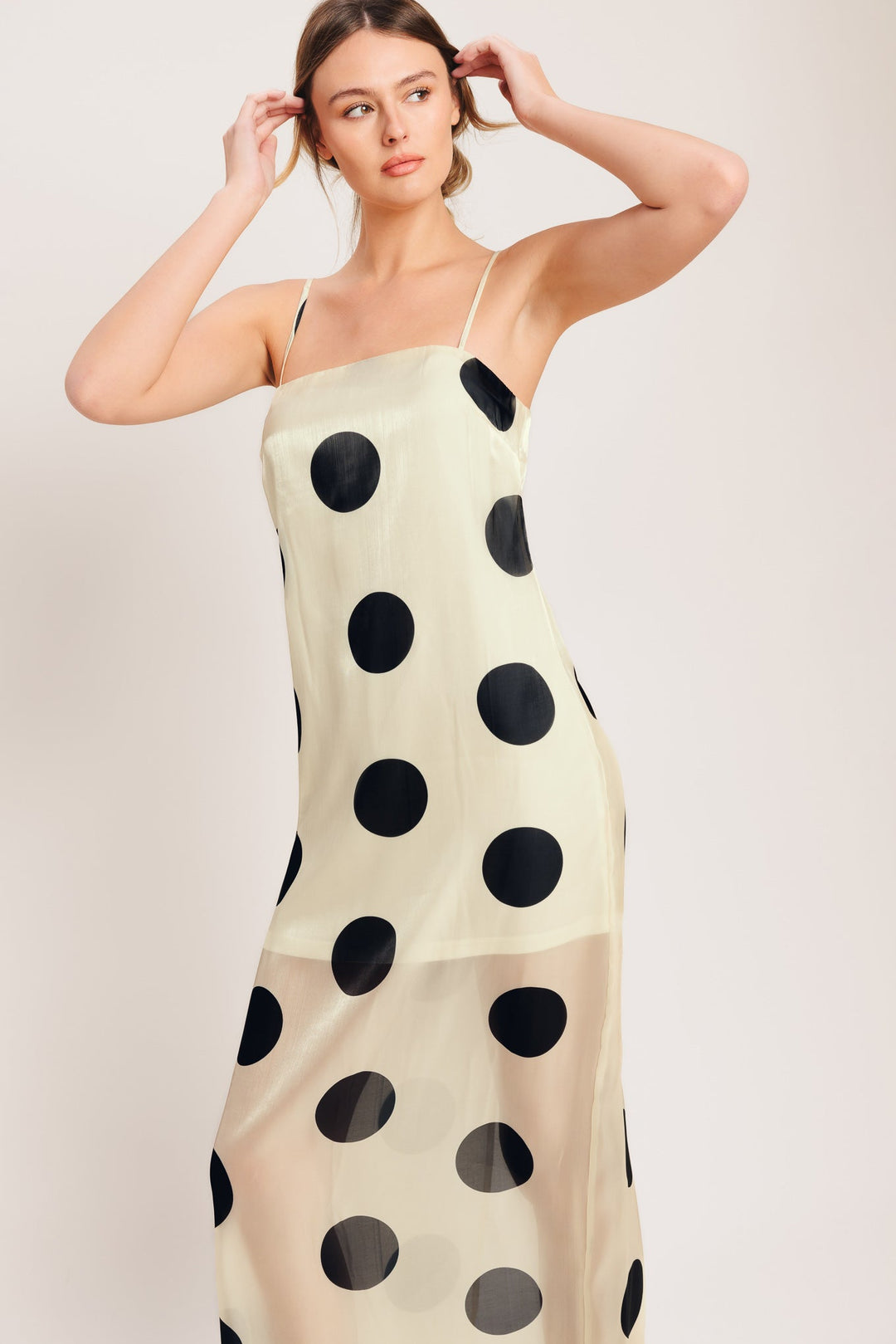 AVANT DOT WOVEN MIDI DRESS