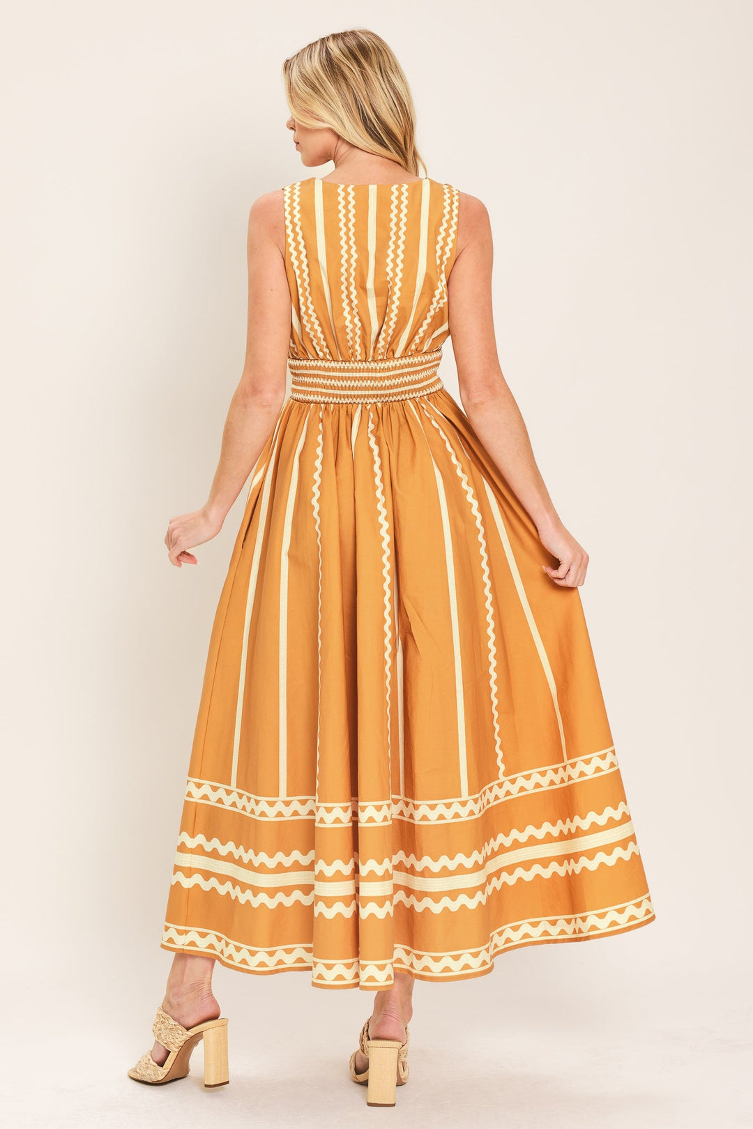 MARIGOLD DREAM WOVEN MIDI DRESS