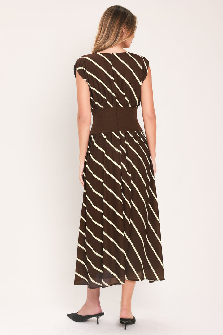AUTUMN IN PARIS PRINTED MIDI DRESS