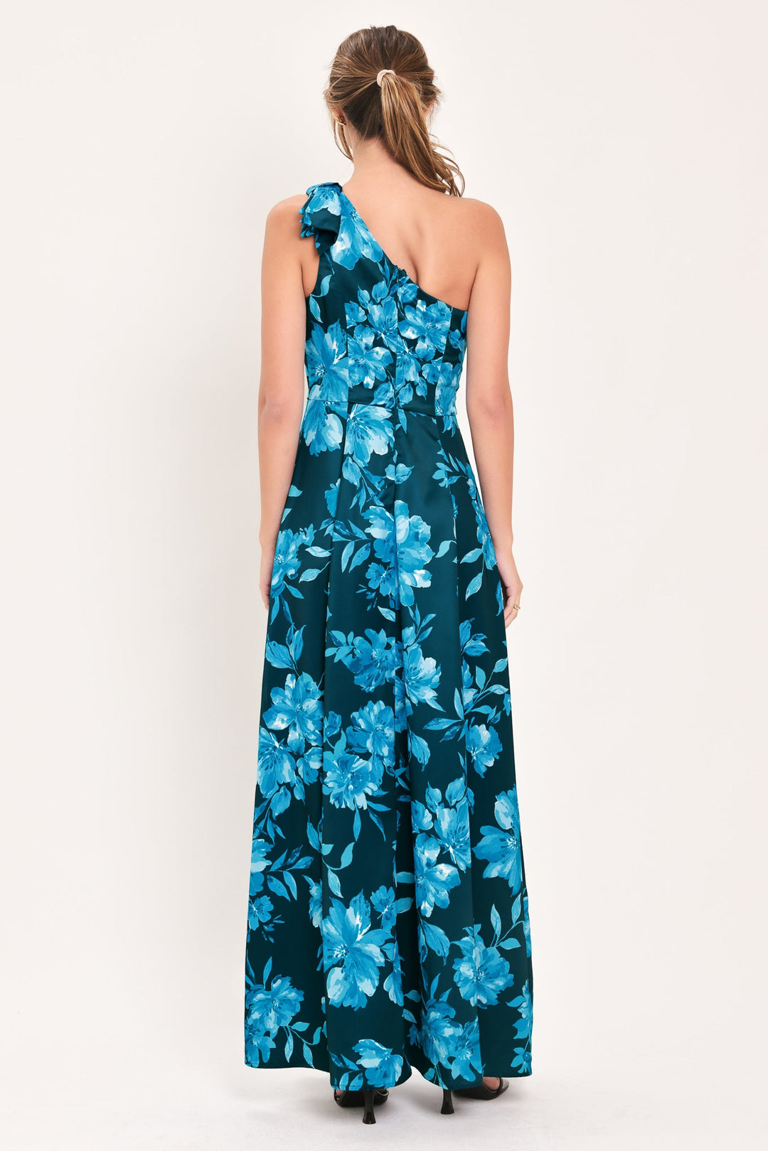 AQUAMARINE BLOOM FANTASIA WOVEN MAXI DRESS