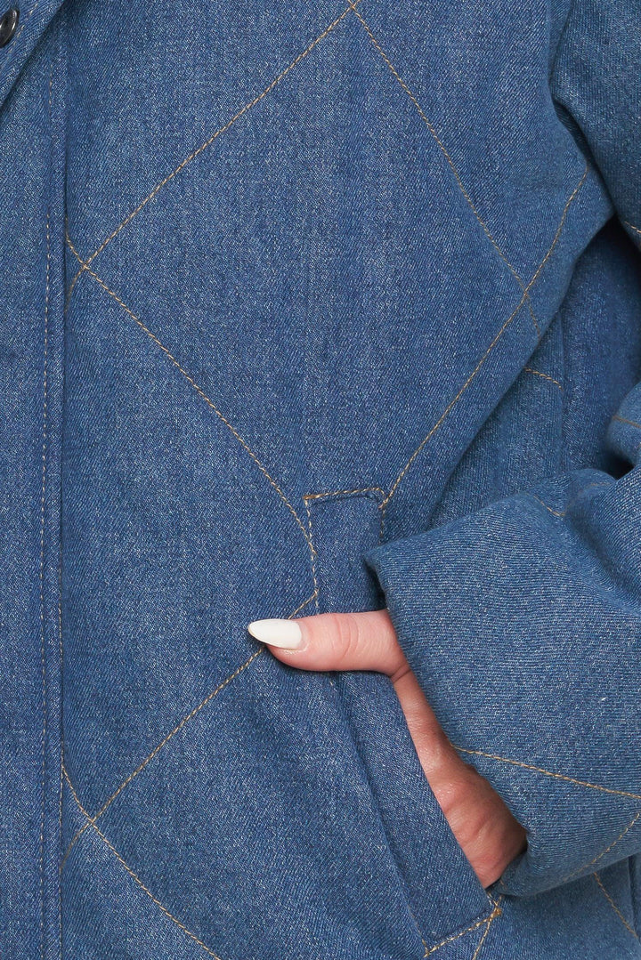 FOR GOOD QUILTED DENIM JACKET