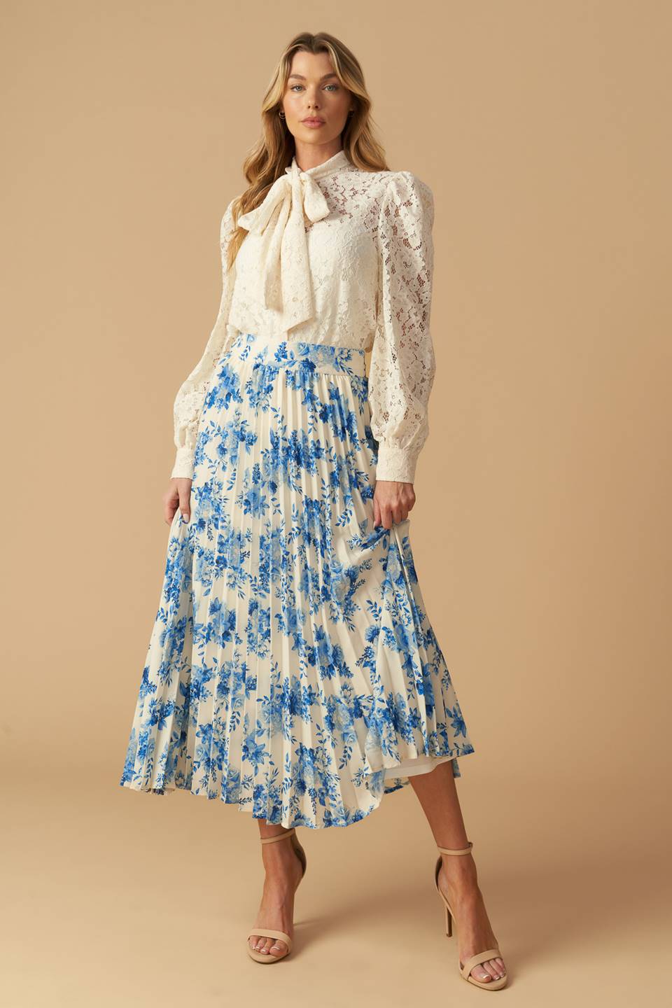 STARS IN MY HEART WOVEN MIDI SKIRT