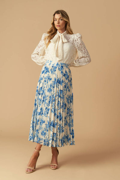 STARS IN MY HEART WOVEN MIDI SKIRT