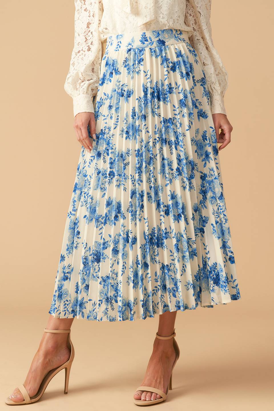 STARS IN MY HEART WOVEN MIDI SKIRT