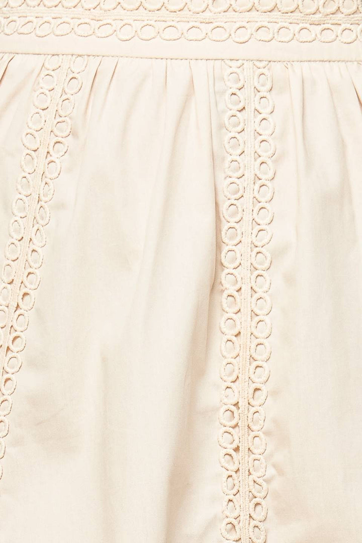 LAYTON CREAM WOVEN MIDI SKIRT