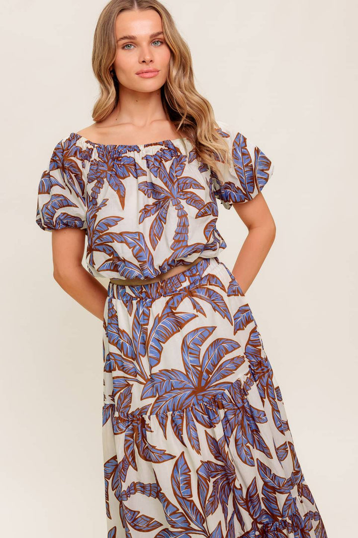 PETAL WALTZ WOVEN MAXI SKIRT