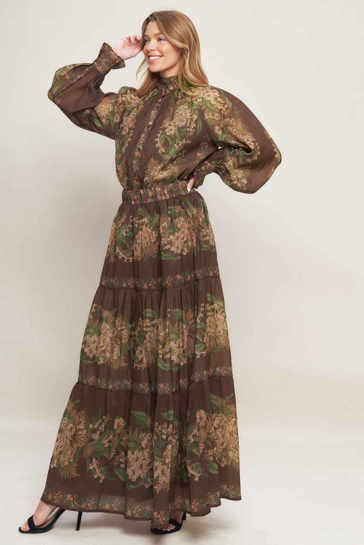 CELEBRITY MOMENT WOVEN MAXI SKIRT