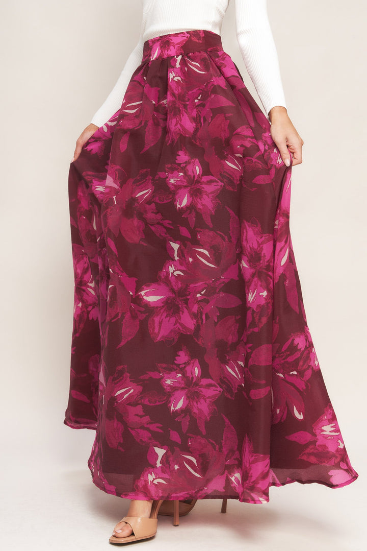 BOUQUET NO.9 WOVEN MAXI FULL SKIRT