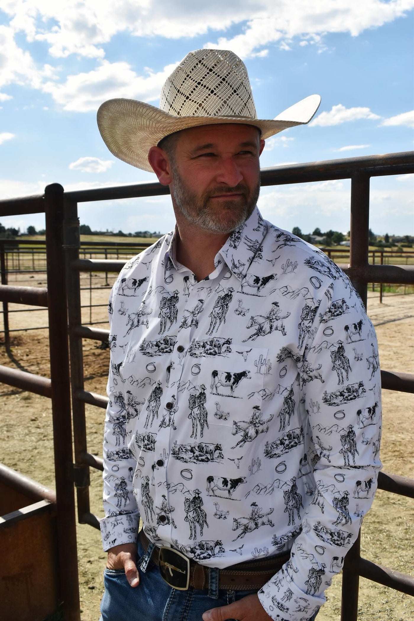 Ranch Life Unisex Western Button Up Shirt