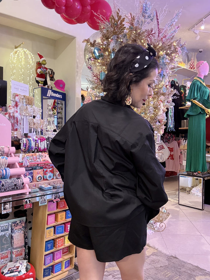 Queen of Sparkles Black Queen Card Cotton Shorts