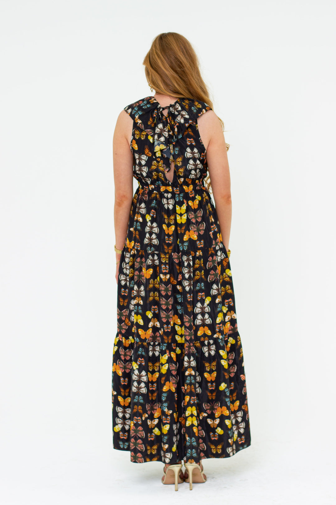 Crawford Ruffle Sleeve Maxi Dress - Mariposa