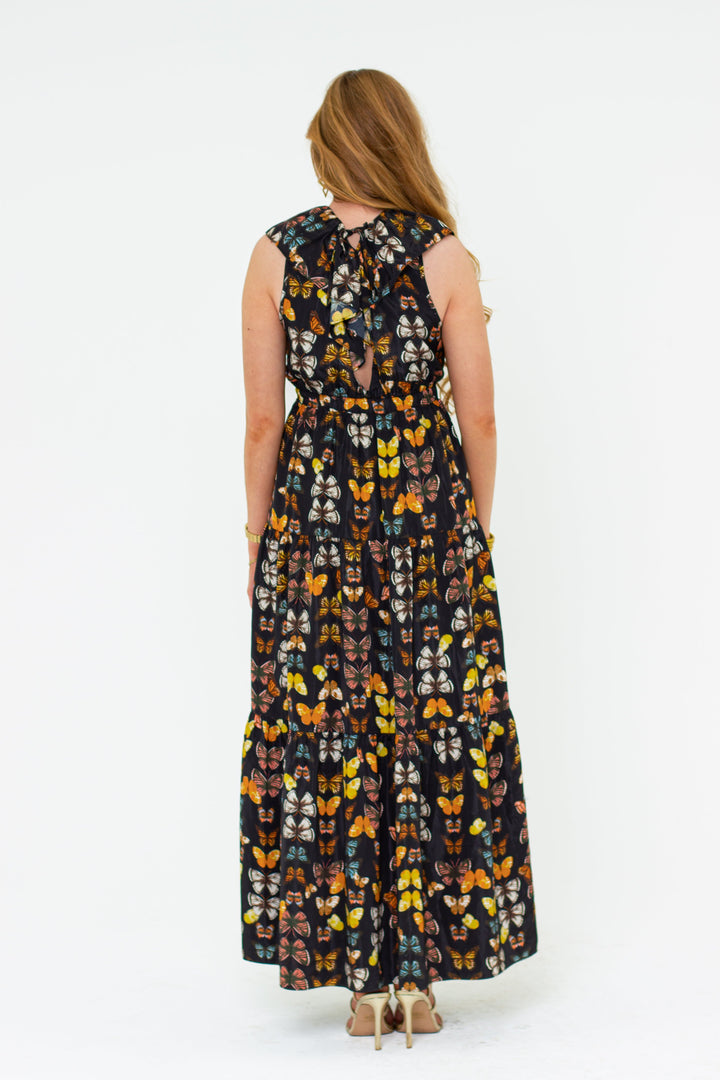 Crawford Ruffle Sleeve Maxi Dress - Mariposa