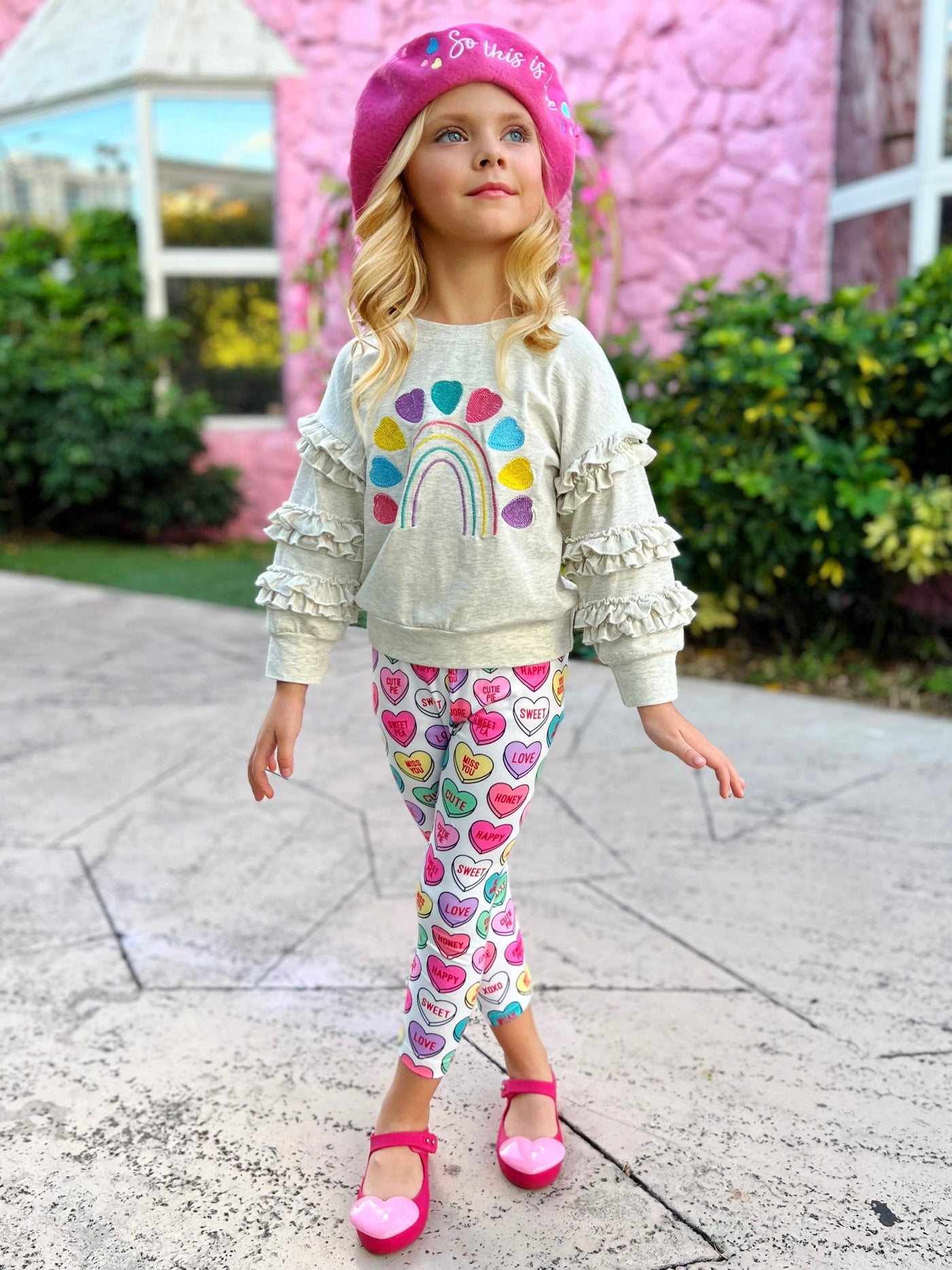 Big Love Rainbow Heart Top and Legging Set